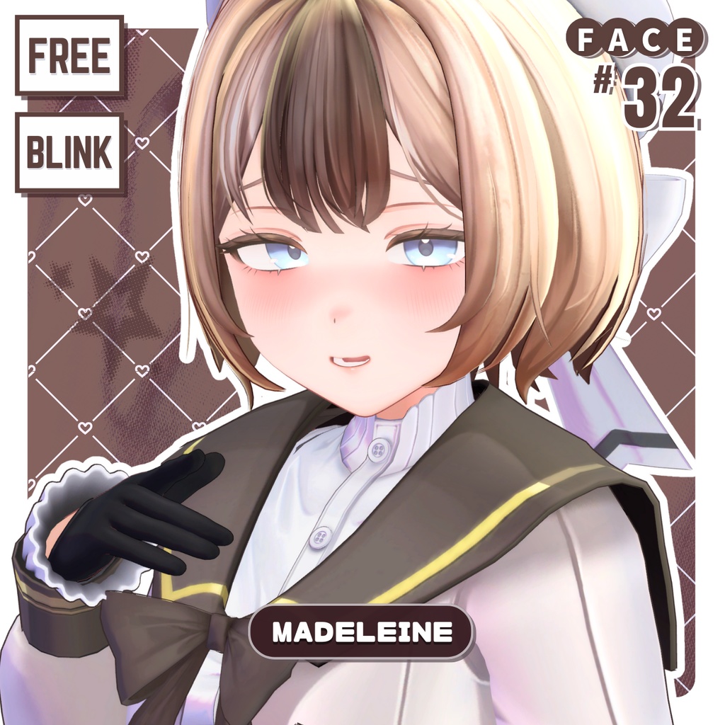 💗【FREE/無料】Madeleine32Type❥動くまばたきFaceAnimations ⌖ ݁˚