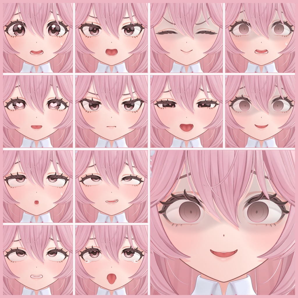 💗【FREE/無料】Rinasciita32Type❥動くまばたきFaceAnimations ⌖ ݁˚