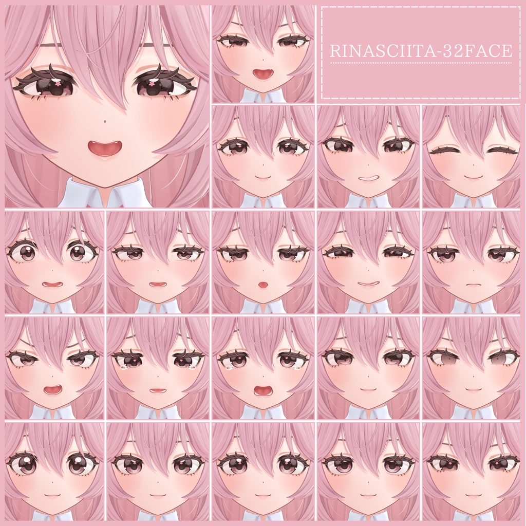 💗【FREE/無料】Rinasciita32Type❥動くまばたきFaceAnimations ⌖ ݁˚
