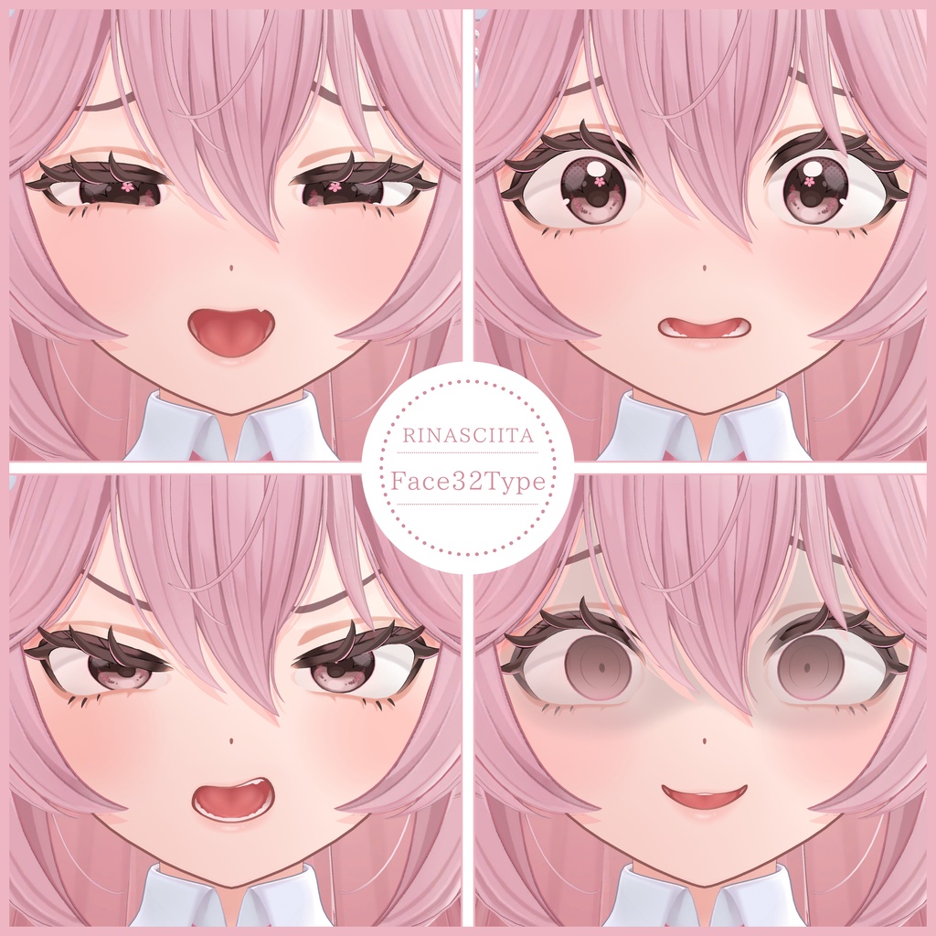 💗【FREE/無料】Rinasciita32Type❥動くまばたきFaceAnimations ⌖ ݁˚