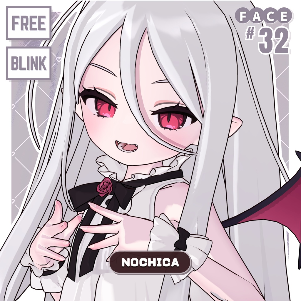 💗【FREE/無料】Nochica32Type❥動くまばたきFaceAnimations ⌖ ݁˚