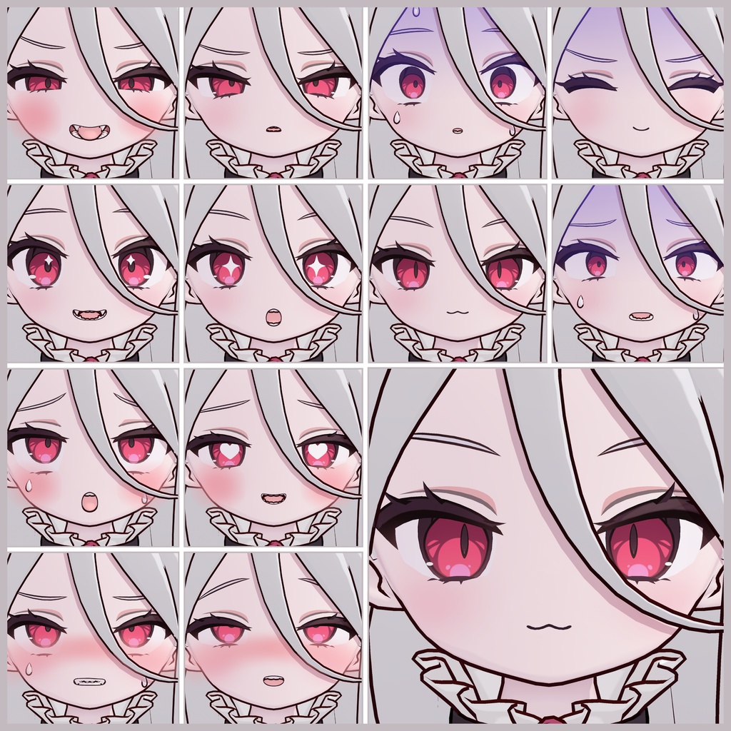 💗【FREE/無料】Nochica32Type❥動くまばたきFaceAnimations ⌖ ݁˚