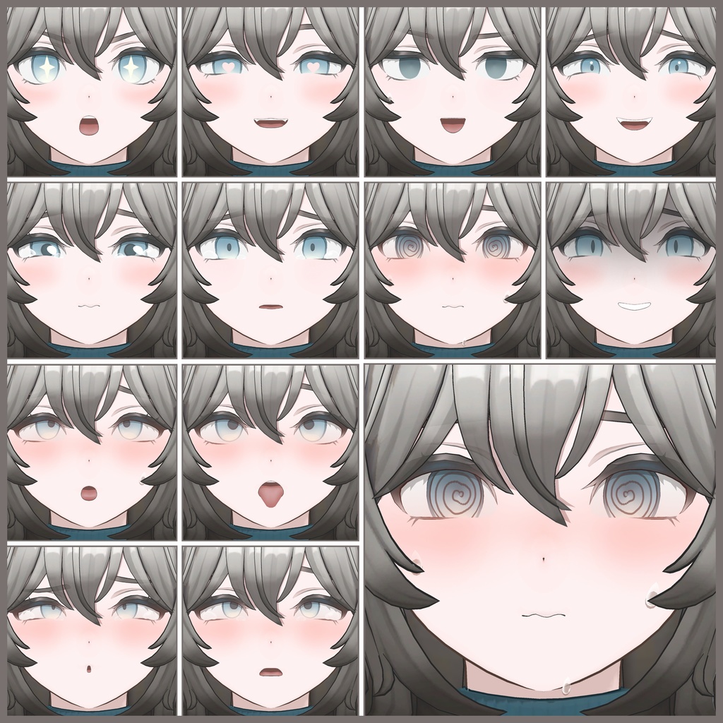 💗【FREE/無料】Hibiki32Type❥動くまばたきFaceAnimations ⌖ ݁˚