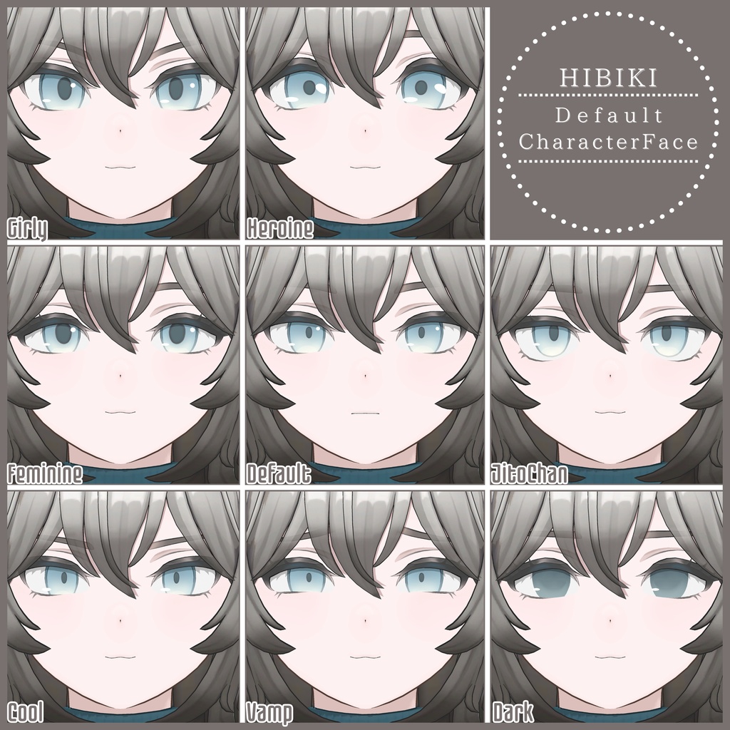 💗【FREE/無料】Hibiki32Type❥動くまばたきFaceAnimations ⌖ ݁˚