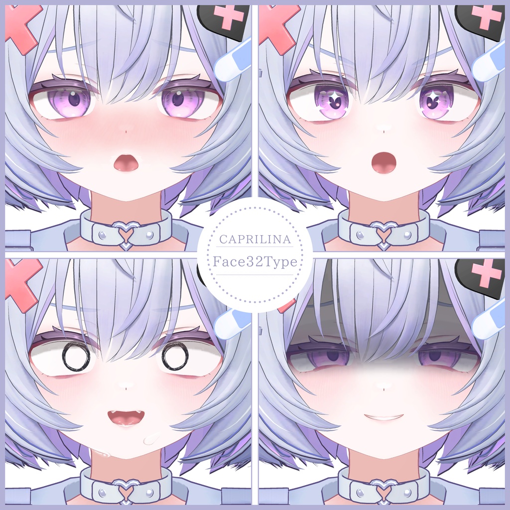 💗【FREE/無料】Caprilina32Type❥動くまばたきFaceAnimations ⌖ ݁˚