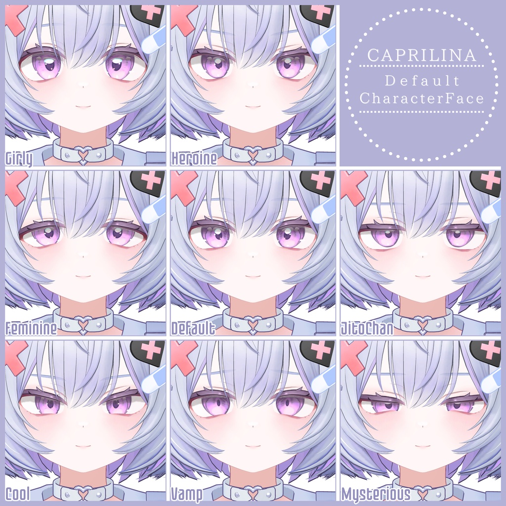💗【FREE/無料】Caprilina32Type❥動くまばたきFaceAnimations ⌖ ݁˚