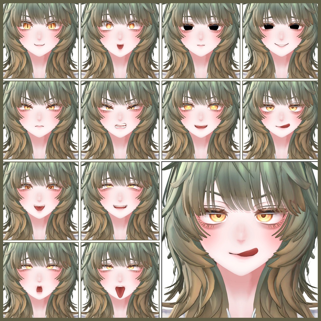 💗【FREE/無料】Mie32Type❥動くまばたきFaceAnimations ⌖ ݁˚