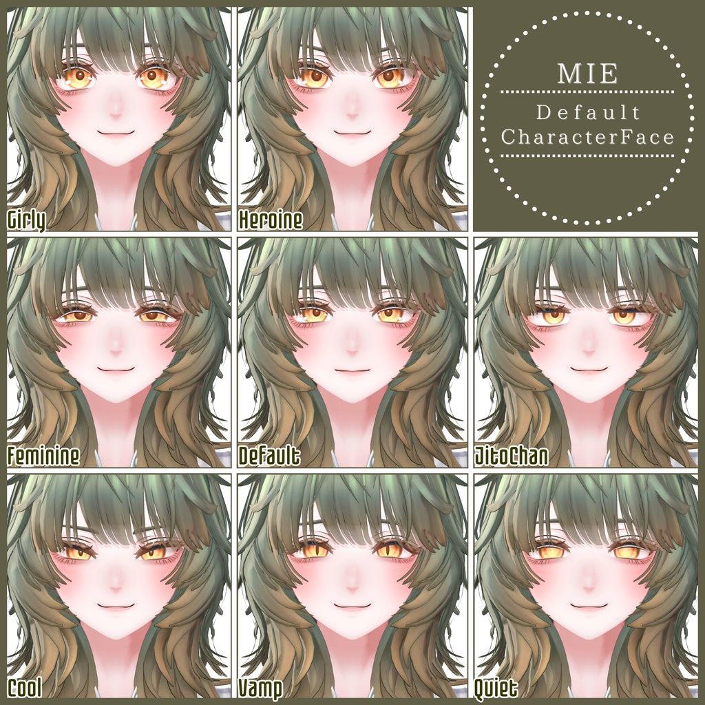 💗【FREE/無料】Mie32Type❥動くまばたきFaceAnimations ⌖ ݁˚