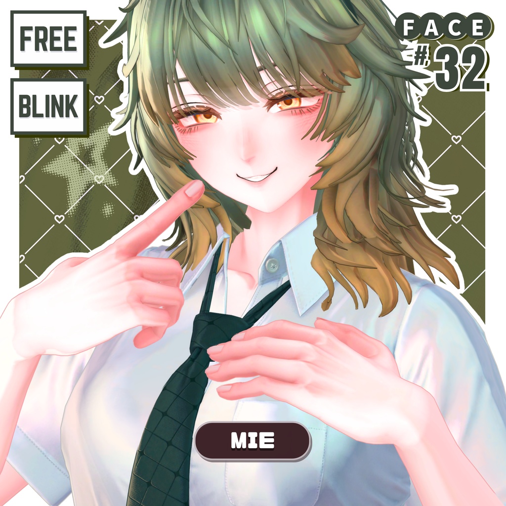 💗【FREE/無料】Mie32Type❥動くまばたきFaceAnimations ⌖ ݁˚