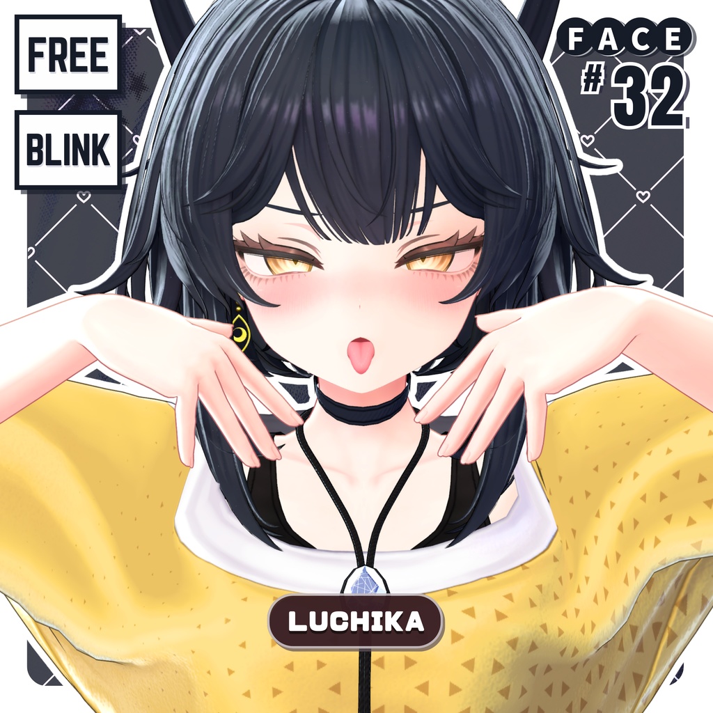 💗【FREE/無料】Luchika32Type❥動くまばたきFaceAnimations ⌖ ݁˚