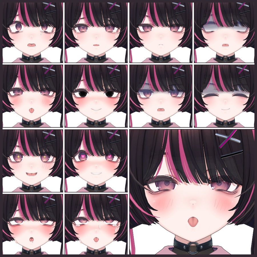 💗【FREE/無料】Maon32Type❥動くまばたきFaceAnimations ⌖ ݁˚