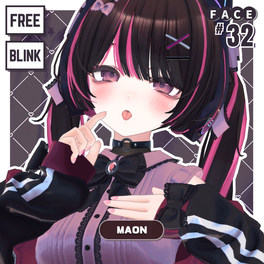 💗【FREE/無料】Maon32Type❥動くまばたきFaceAnimations ⌖ ݁˚