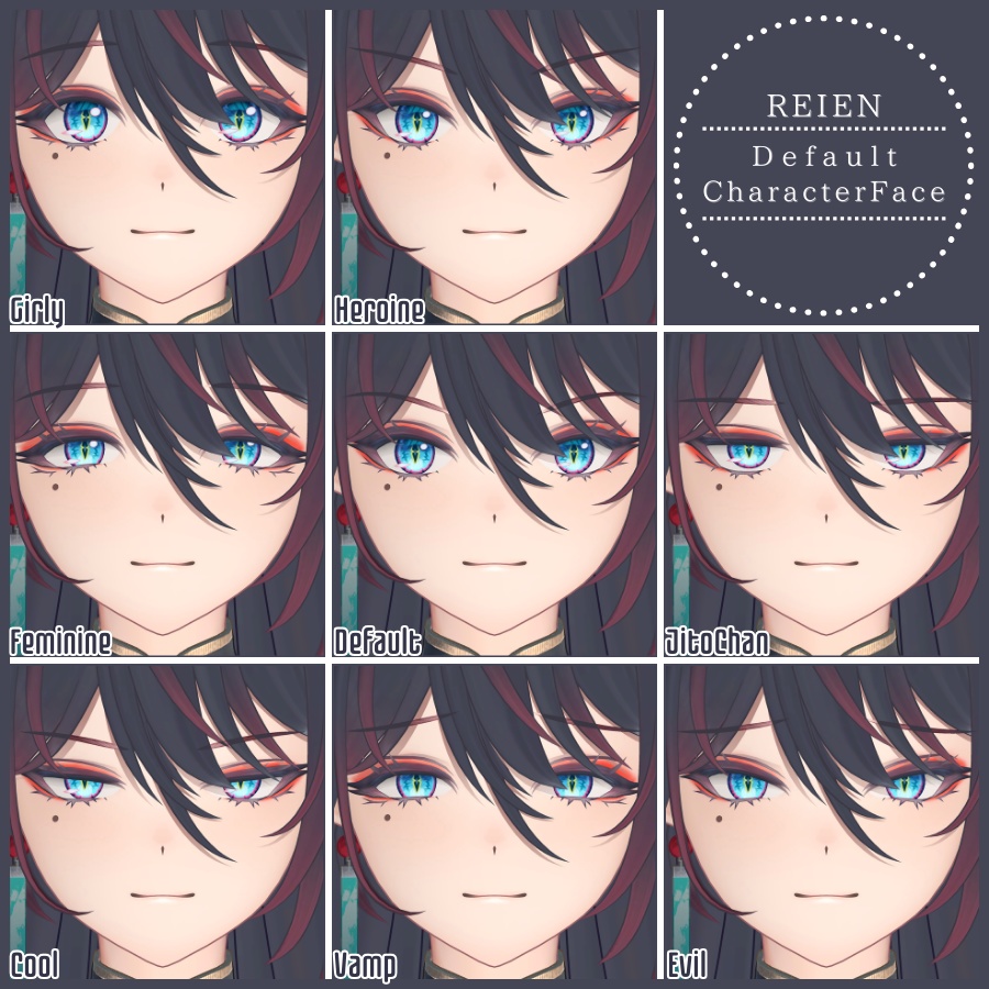 💗【FREE/無料】Reien32Type❥動くまばたきFaceAnimations ⌖ ݁˚