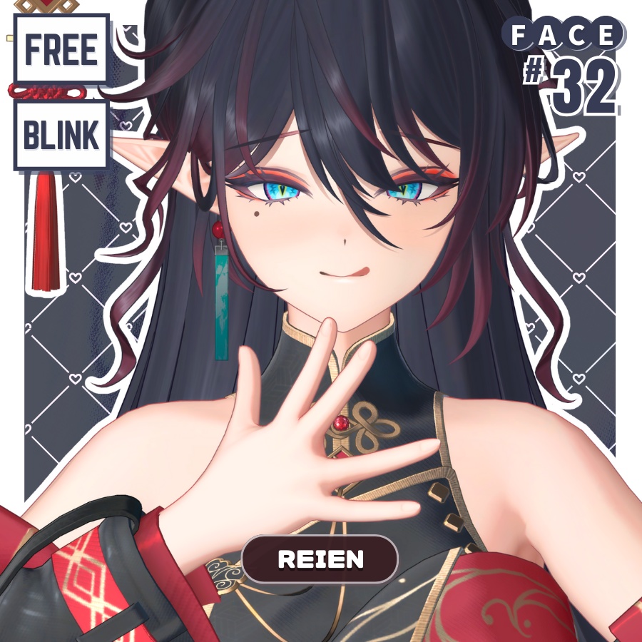 💗【FREE/無料】Reien32Type❥動くまばたきFaceAnimations ⌖ ݁˚