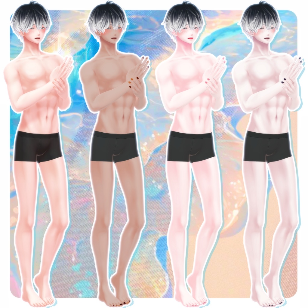 🩵【水瀬-Minase】BodyTexture&Nail