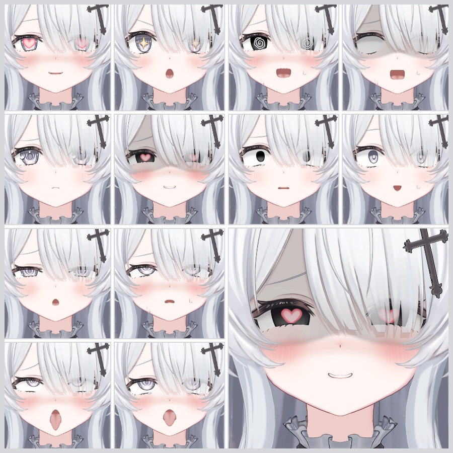 💗【FREE/無料】Wendy32Type❥動くまばたきFaceAnimations ⌖ ݁˚