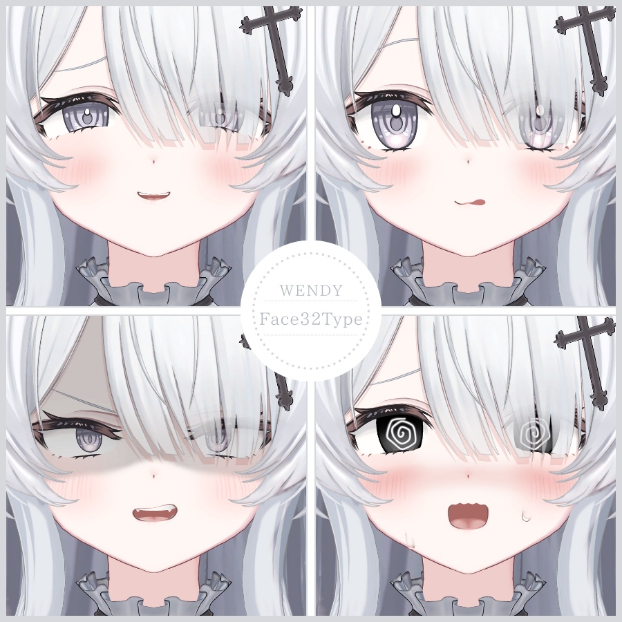 💗【FREE/無料】Wendy32Type❥動くまばたきFaceAnimations ⌖ ݁˚