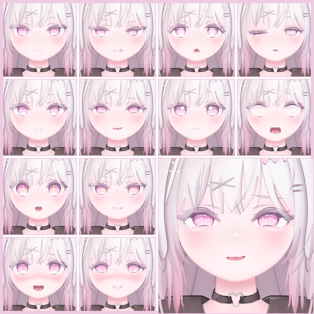 💗【FREE/無料】Ayusa32Type❥動くまばたきFaceAnimations ⌖ ݁˚