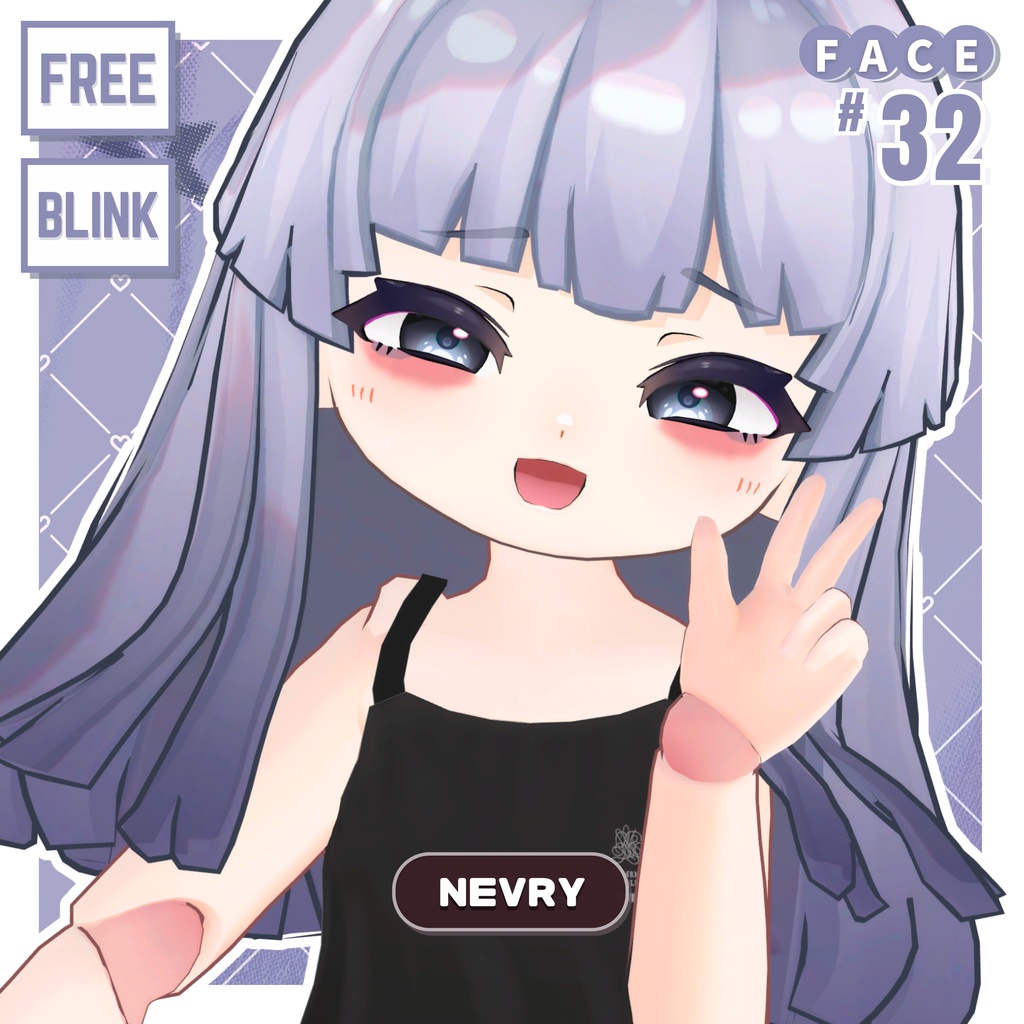 💗【FREE/無料】Nevry32Type❥動くまばたきFaceAnimations ⌖ ݁˚
