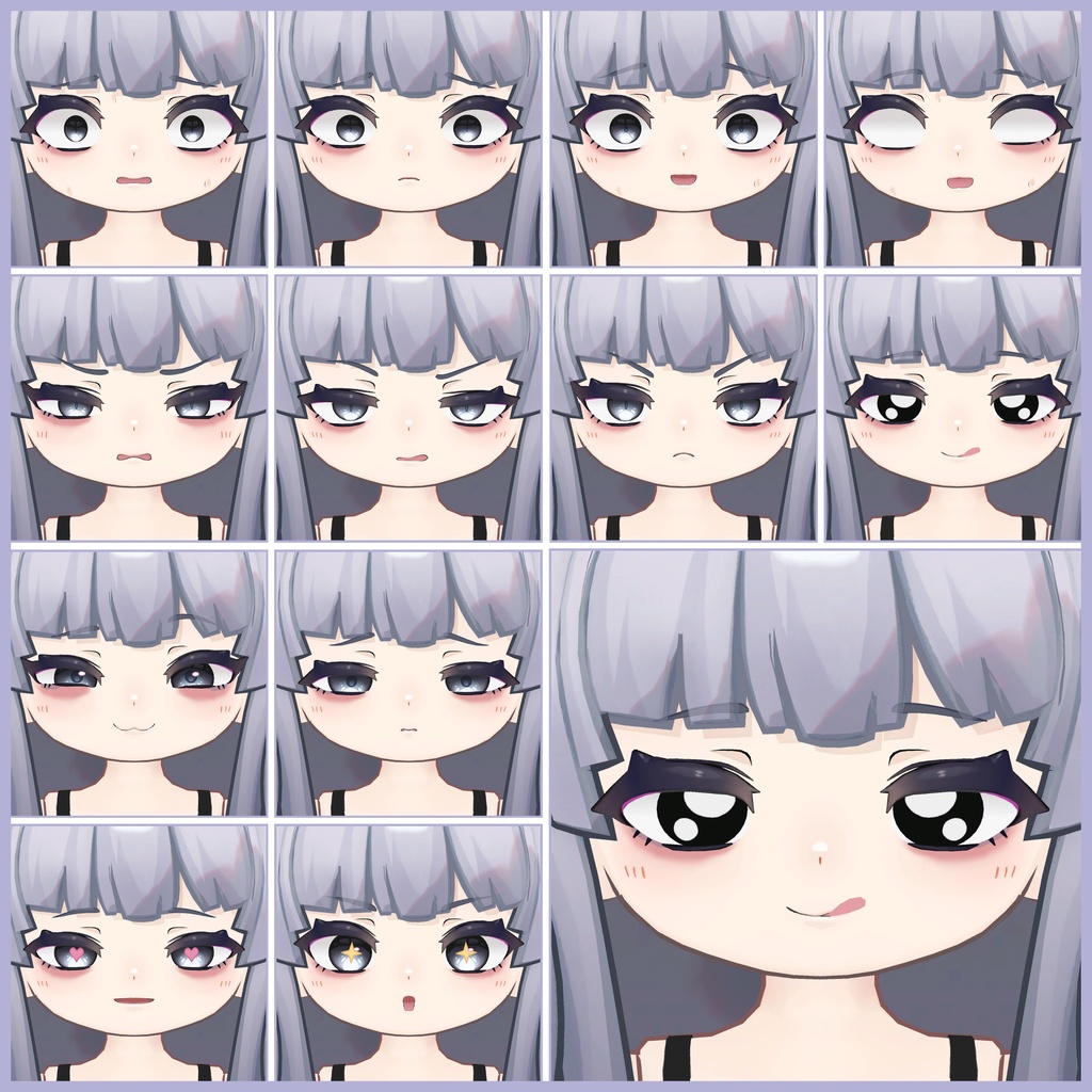 💗【FREE/無料】Nevry32Type❥動くまばたきFaceAnimations ⌖ ݁˚