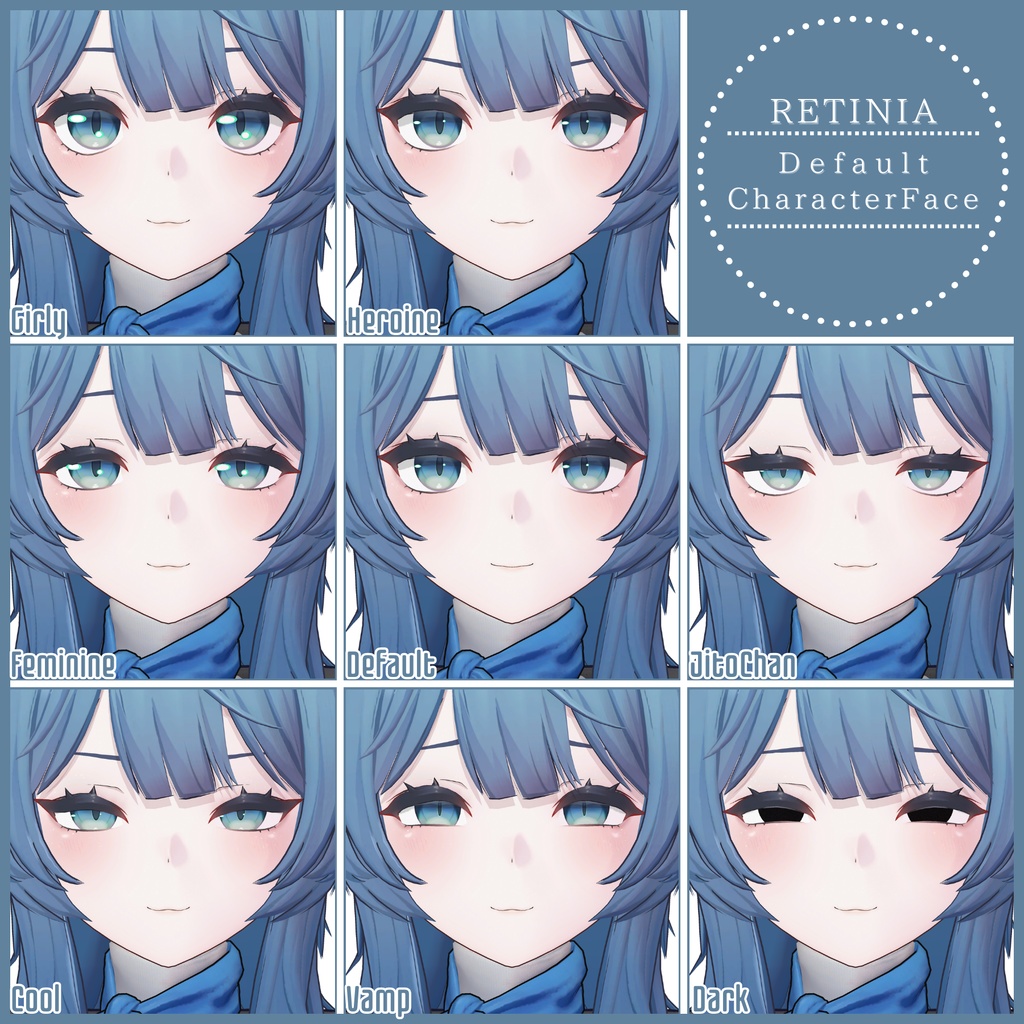 💗【FREE/無料】Retinia32Type❥動くまばたきFaceAnimations ⌖ ݁˚