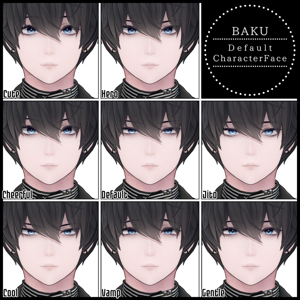 💗【FREE/無料】Baku32Type❥動くまばたきFaceAnimations ⌖ ݁˚