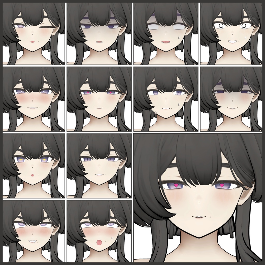 💗【FREE/無料】Rei32Type❥動くまばたきFaceAnimations ⌖ ݁˚