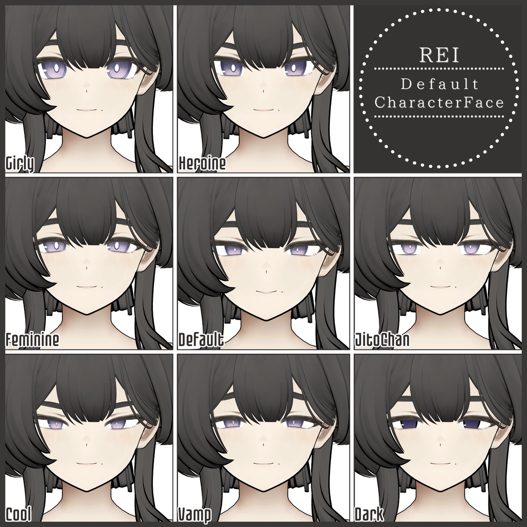 💗【FREE/無料】Rei32Type❥動くまばたきFaceAnimations ⌖ ݁˚