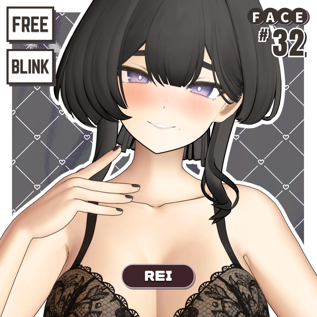 💗【FREE/無料】Rei32Type❥動くまばたきFaceAnimations ⌖ ݁˚
