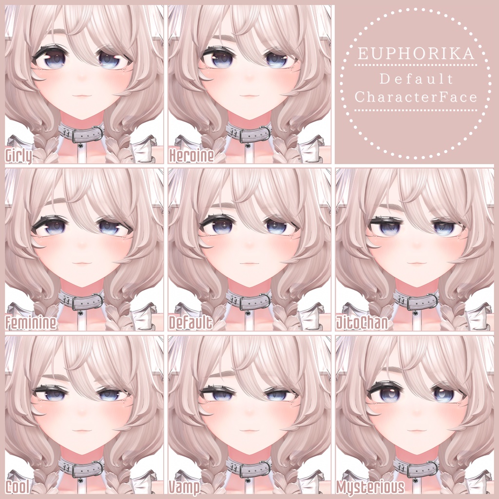 💗【FREE/無料】Euphorika32Type❥動くまばたきFaceAnimations ⌖ ݁˚