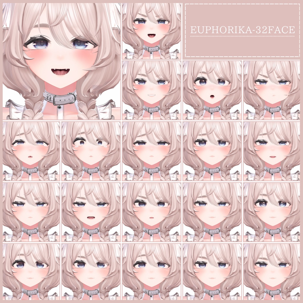 💗【FREE/無料】Euphorika32Type❥動くまばたきFaceAnimations ⌖ ݁˚