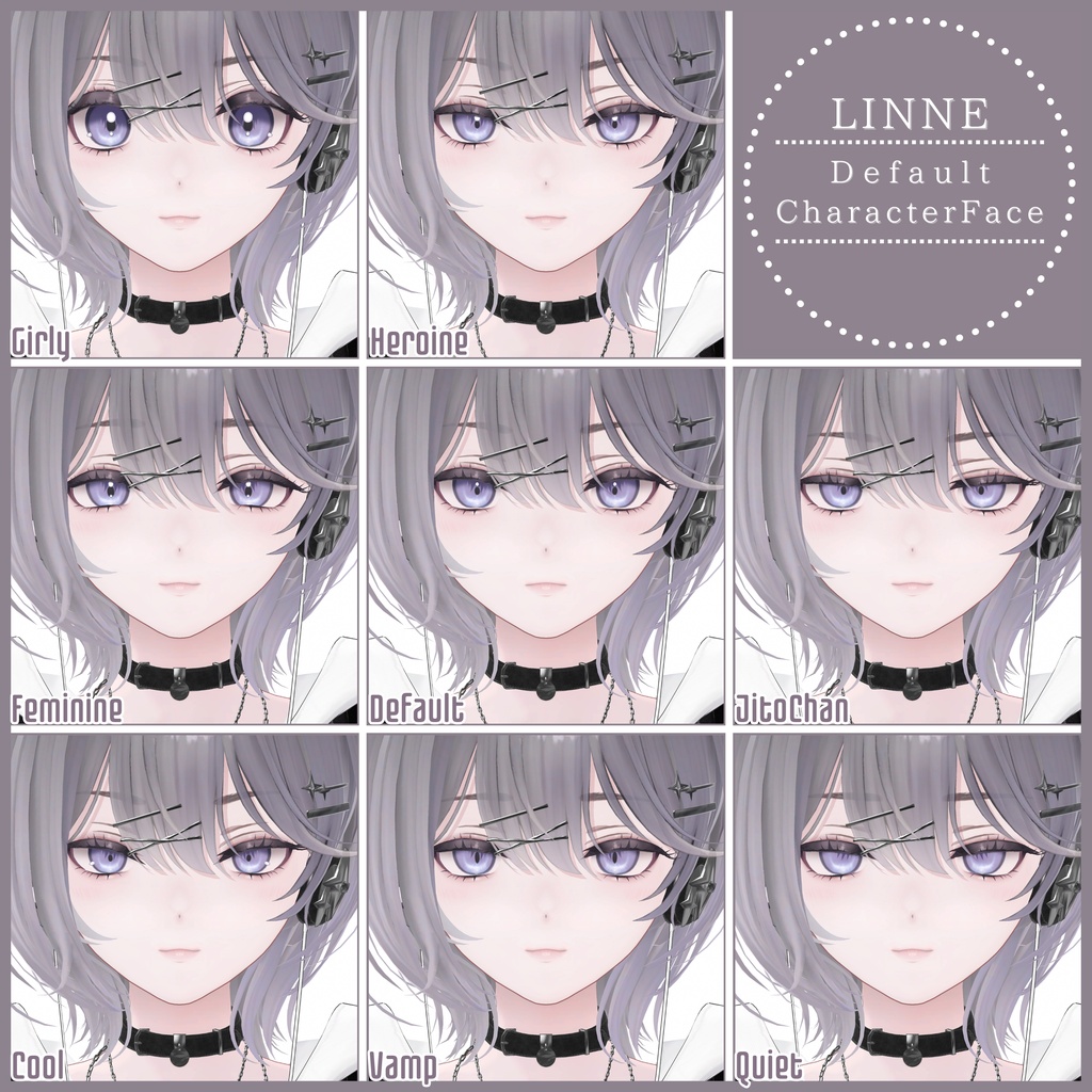 💗【FREE/無料】Linne32Type❥動くまばたきFaceAnimations ⌖ ݁˚