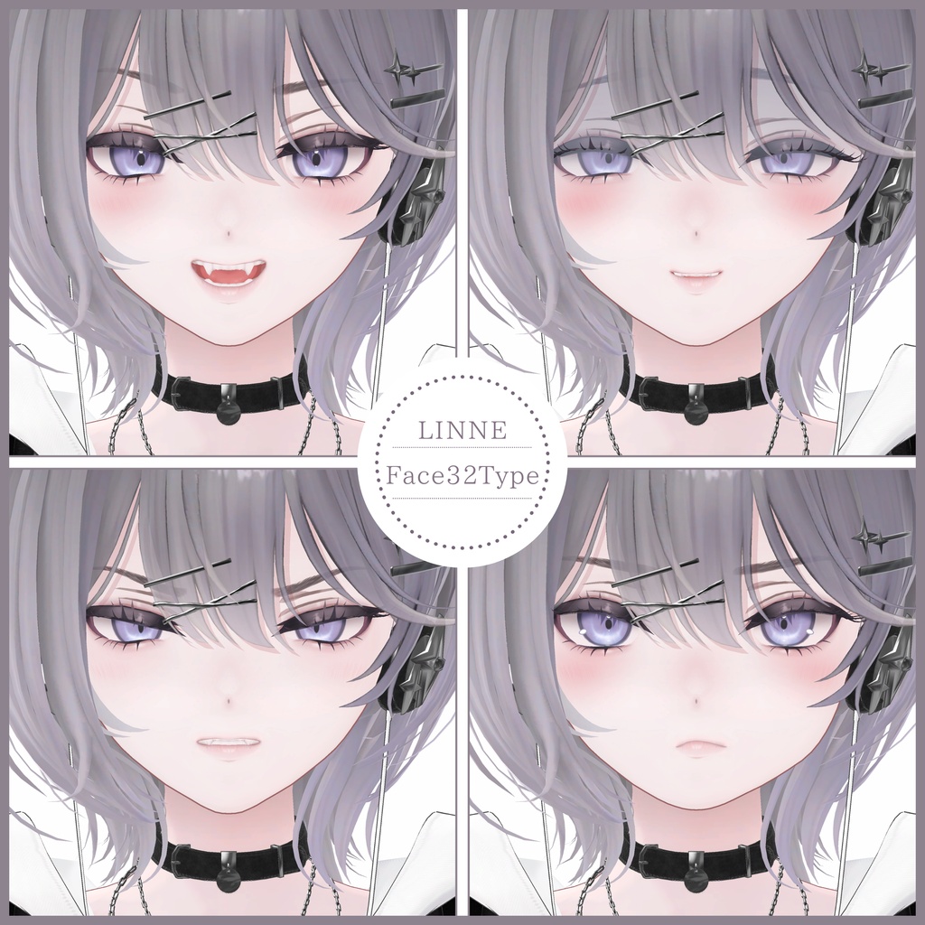 💗【FREE/無料】Linne32Type❥動くまばたきFaceAnimations ⌖ ݁˚