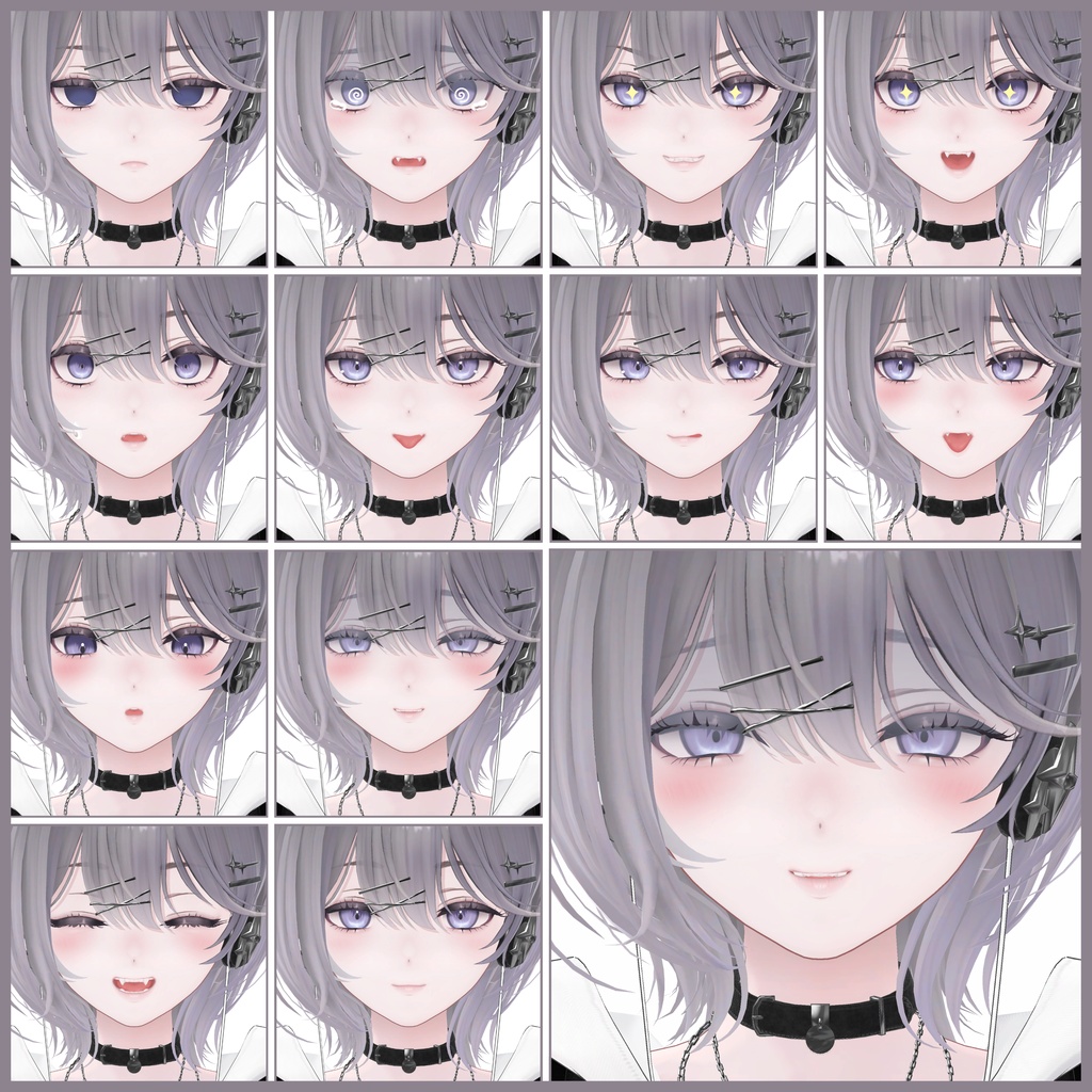 💗【FREE/無料】Linne32Type❥動くまばたきFaceAnimations ⌖ ݁˚
