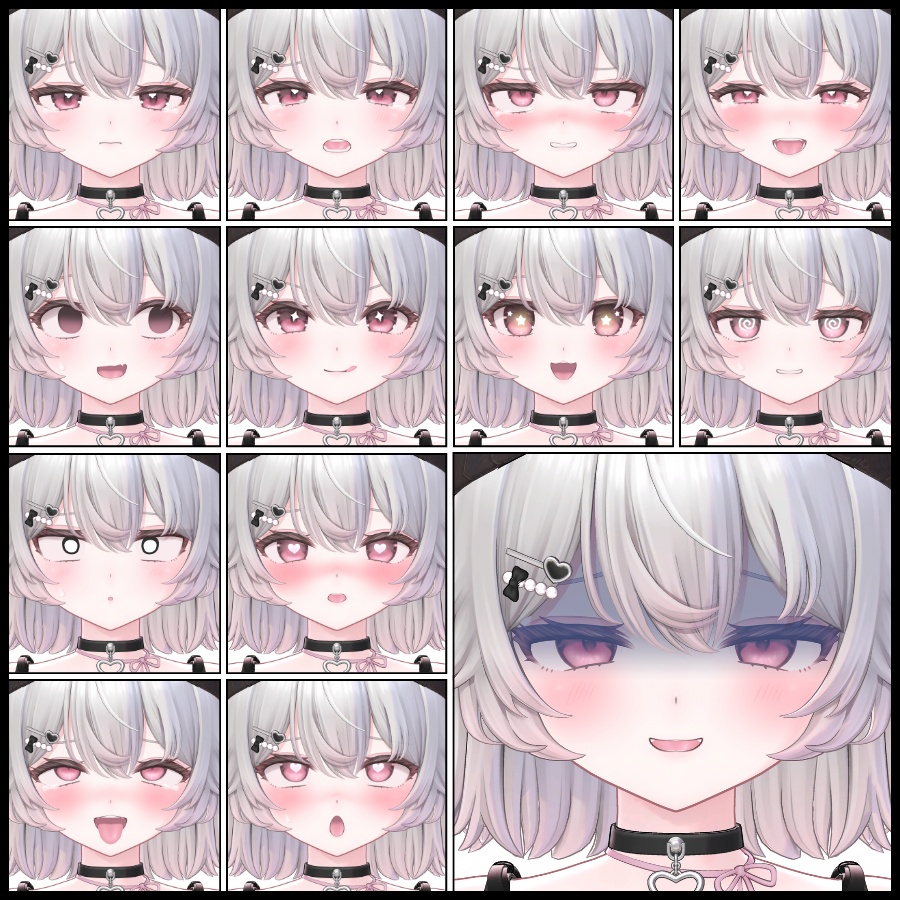 💗【FREE/無料】Lunary32Type❥動くまばたきFaceAnimations ⌖ ݁˚