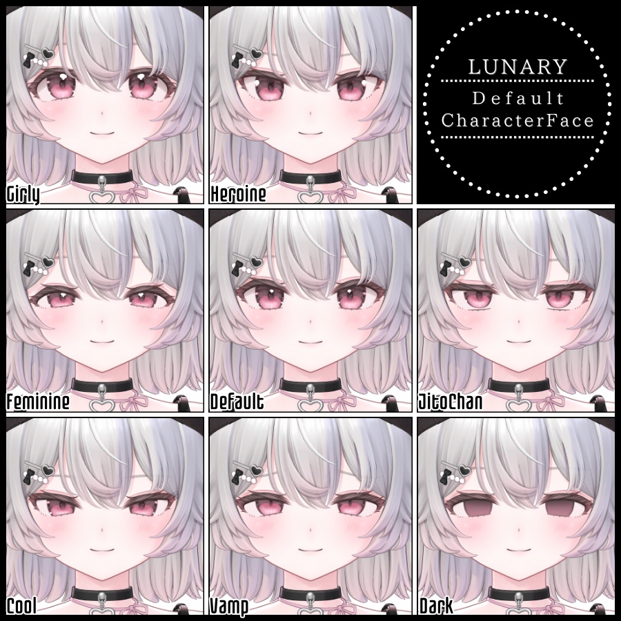 💗【FREE/無料】Lunary32Type❥動くまばたきFaceAnimations ⌖ ݁˚