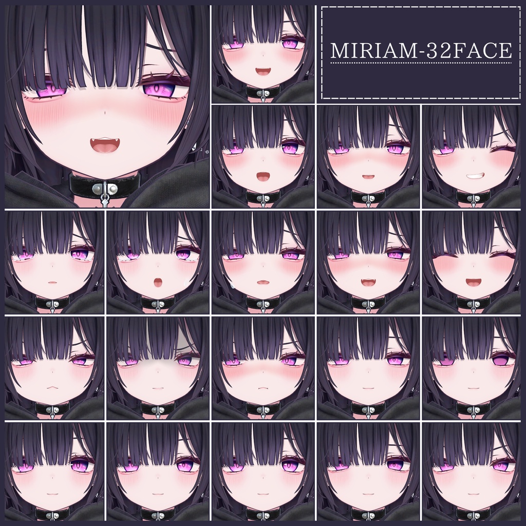 💗【FREE/無料】Miriam32Type❥動くまばたきFaceAnimations ⌖ ݁˚