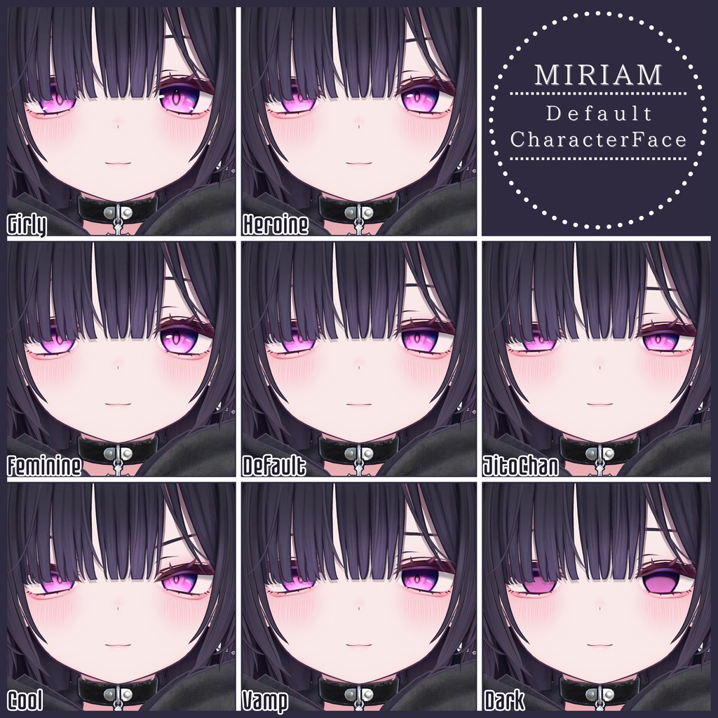 💗【FREE/無料】Miriam32Type❥動くまばたきFaceAnimations ⌖ ݁˚