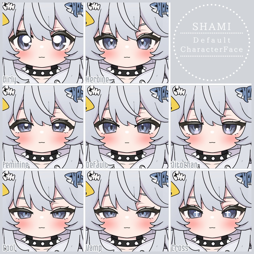 💗【FREE/無料】Shami32Type❥動くまばたきFaceAnimations ⌖ ݁˚
