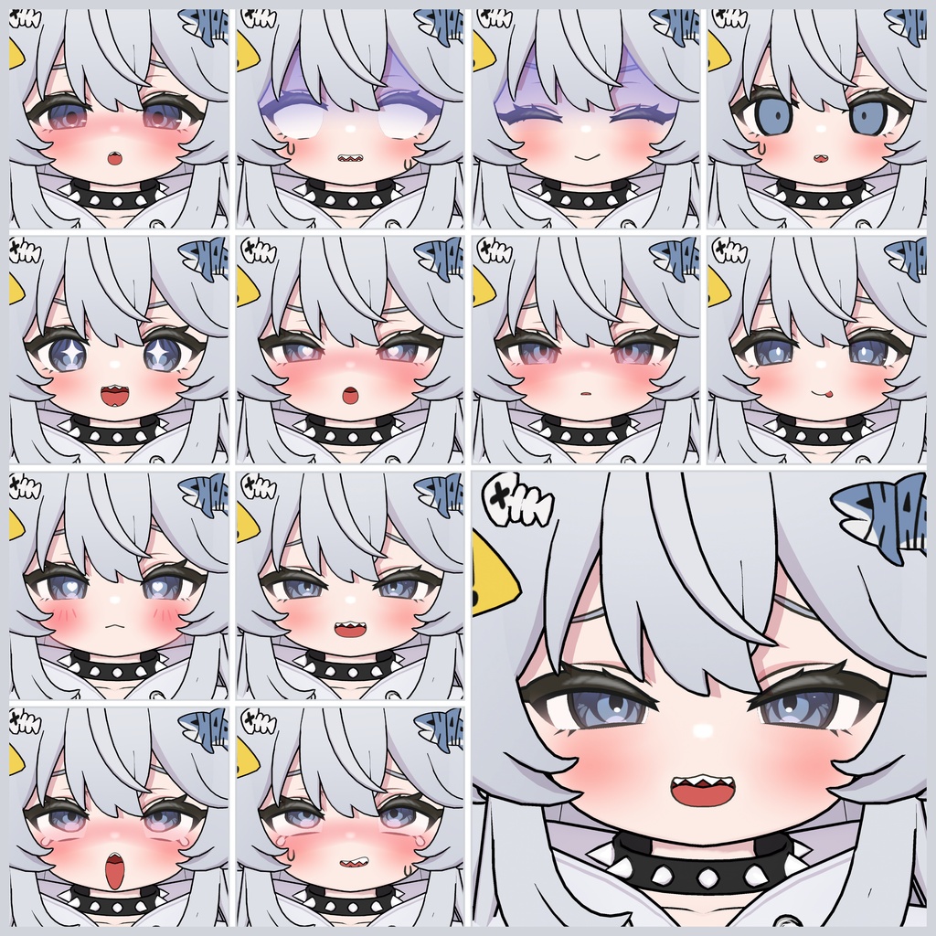 💗【FREE/無料】Shami32Type❥動くまばたきFaceAnimations ⌖ ݁˚