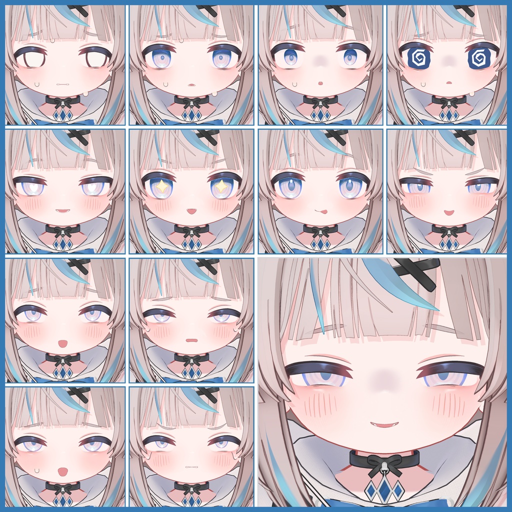 💗【FREE/無料】Ryumii32Type❥動くまばたきFaceAnimations ⌖ ݁˚