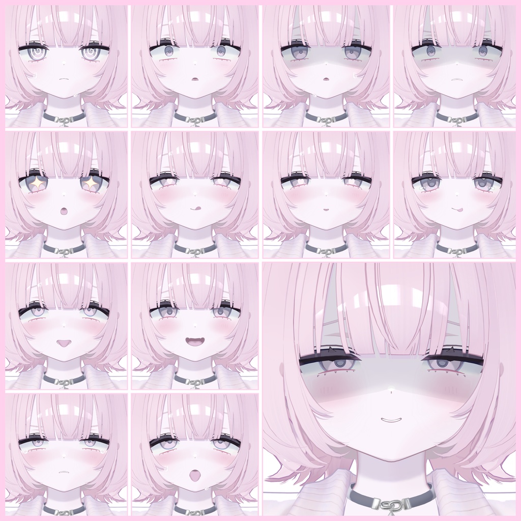 💗【FREE/無料】Urara32Type❥動くまばたきFaceAnimations ⌖ ݁˚