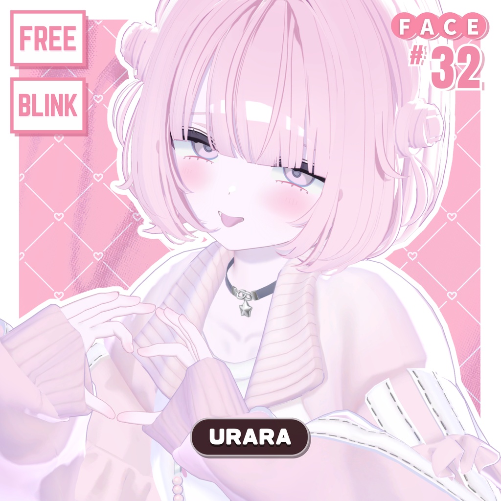 💗【FREE/無料】Urara32Type❥動くまばたきFaceAnimations ⌖ ݁˚