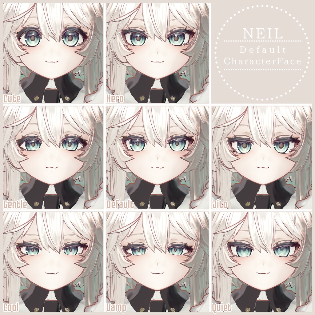 💗【FREE/無料】Neil32Type❥動くまばたきFaceAnimations ⌖ ݁˚