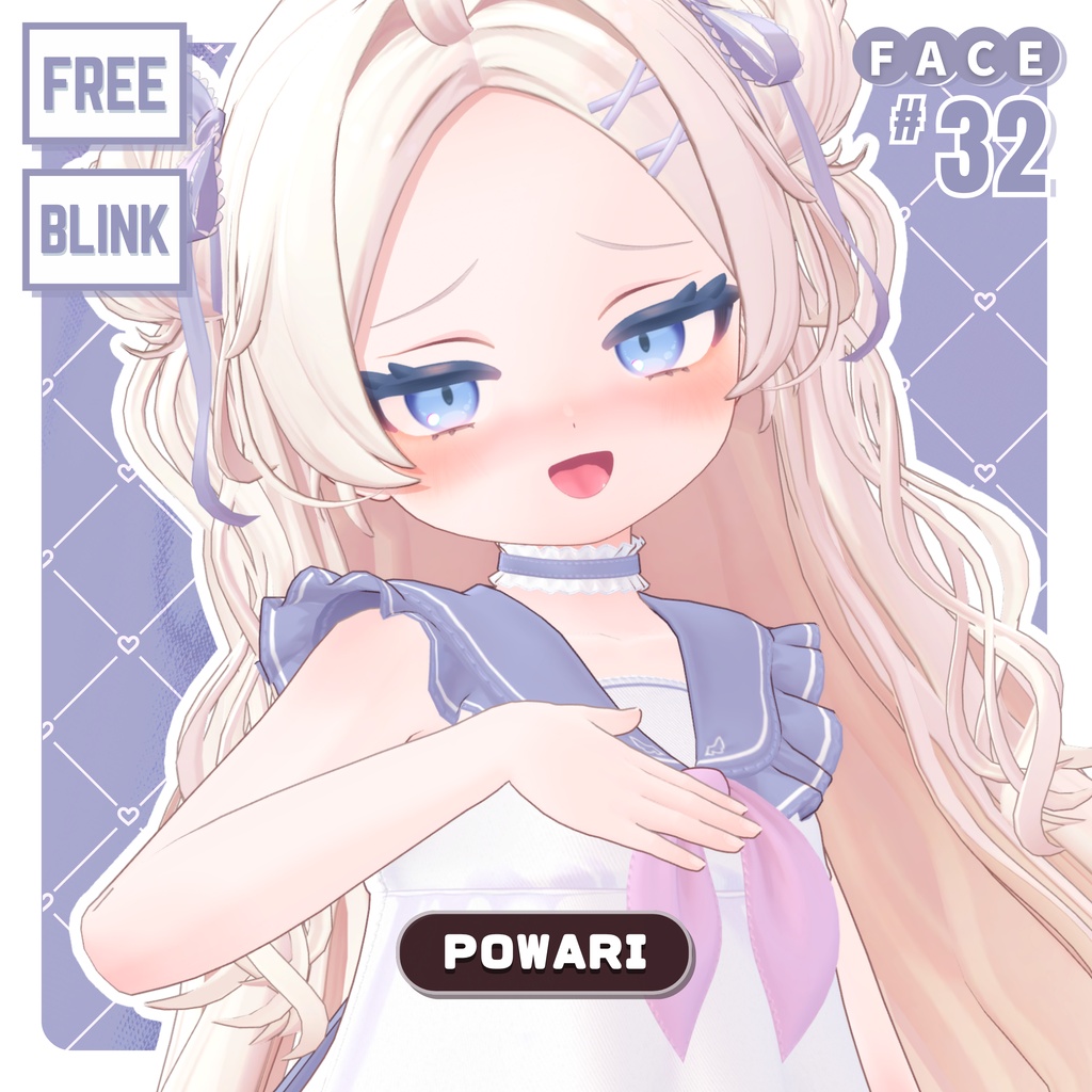 💗【FREE/無料】Powari32Type❥動くまばたきFaceAnimations ⌖ ݁˚