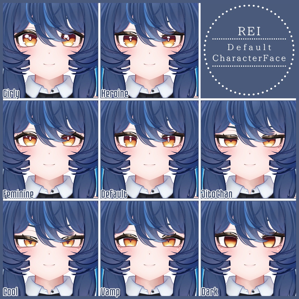 💗【FREE/無料】Rei32Type❥動くまばたきFaceAnimations ⌖ ݁˚