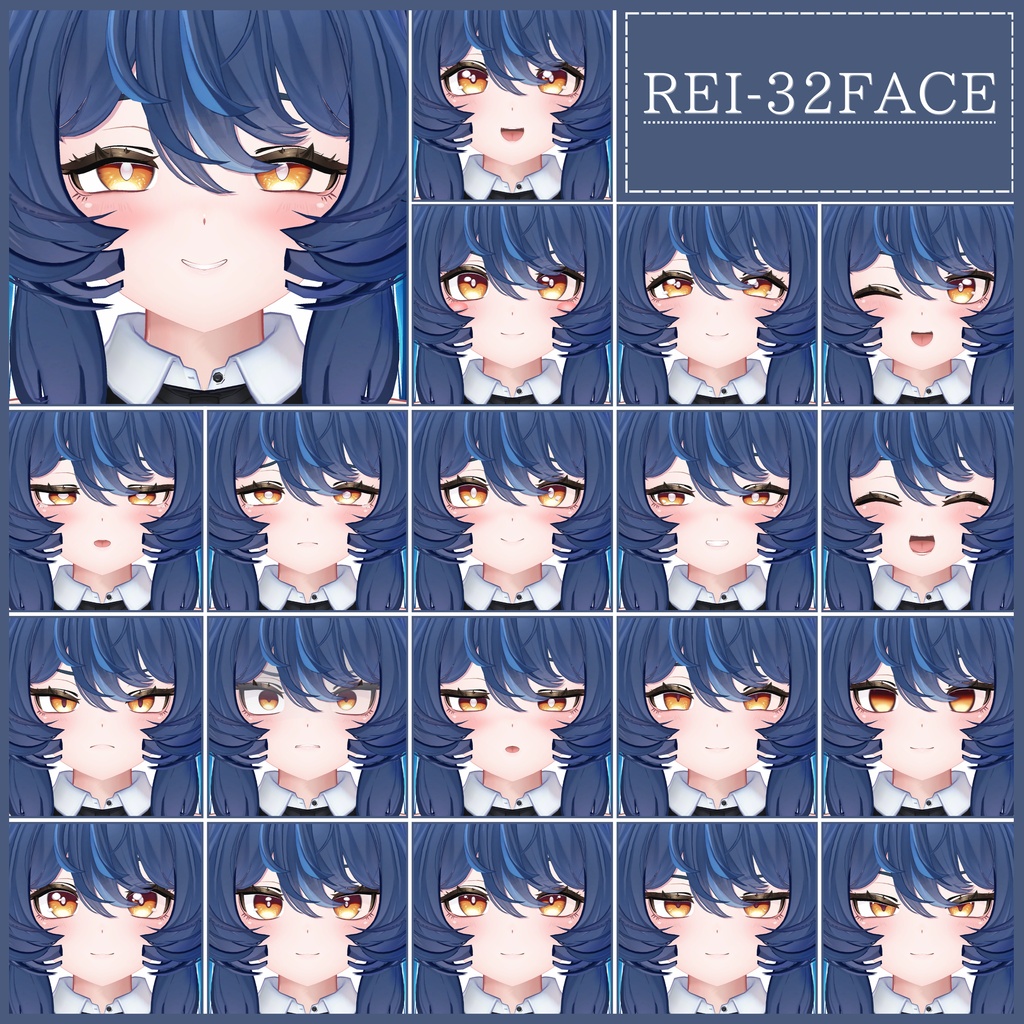 💗【FREE/無料】Rei32Type❥動くまばたきFaceAnimations ⌖ ݁˚