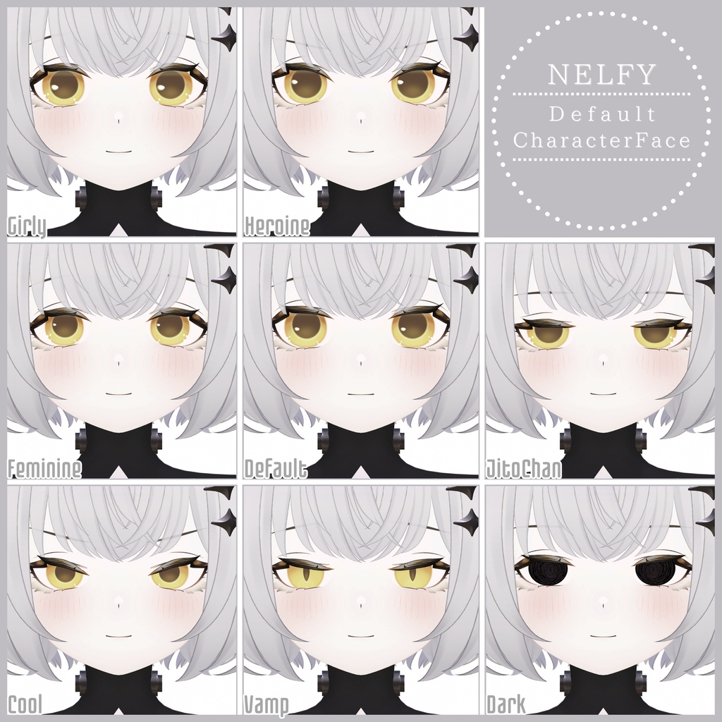 💗【FREE/無料】Nelfy32Type❥動くまばたきFaceAnimations ⌖ ݁˚