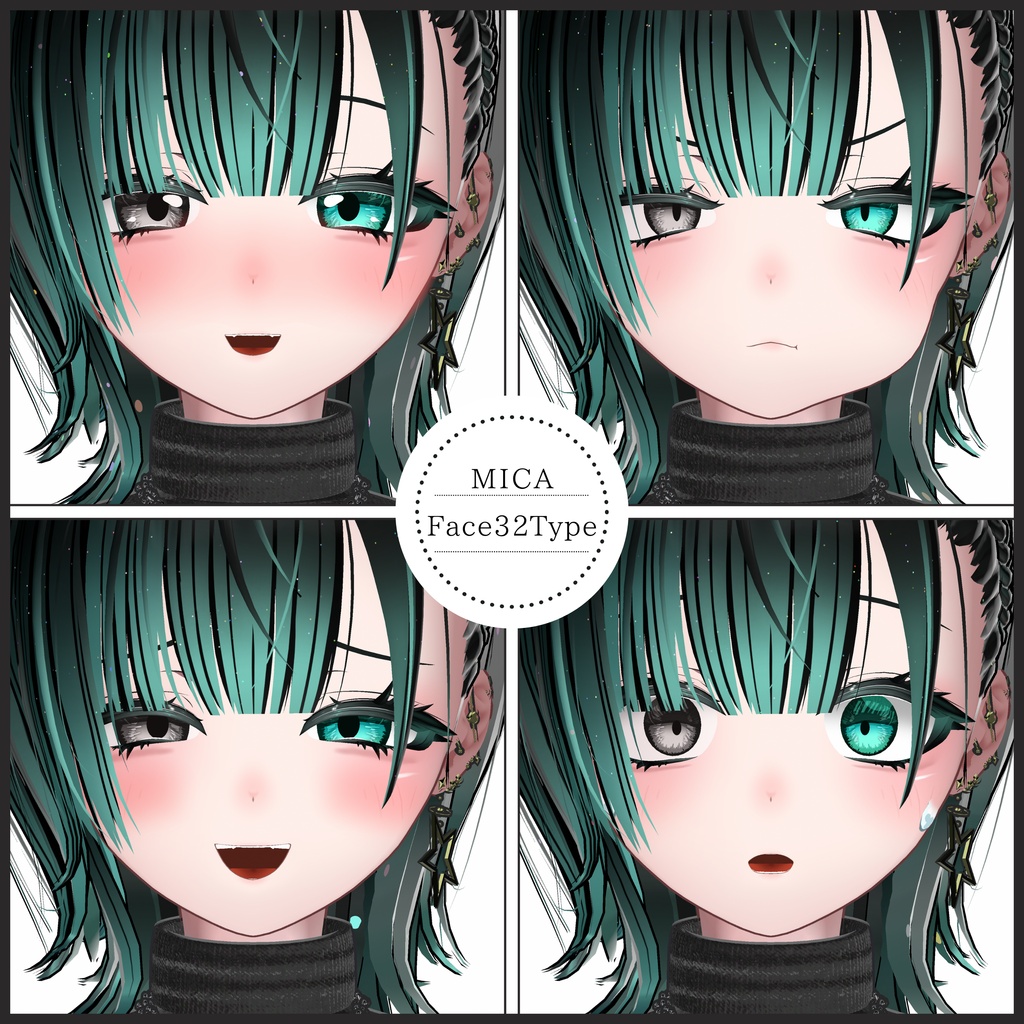 💗【FREE/無料】Mica32Type❥動くまばたきFaceAnimations ⌖ ݁˚