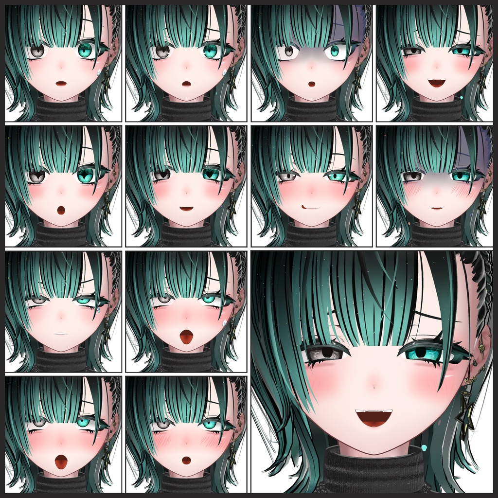 💗【FREE/無料】Mica32Type❥動くまばたきFaceAnimations ⌖ ݁˚